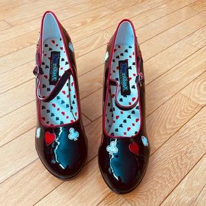 Brand New Funtasma heels faux leather with suit patterns- size 10.